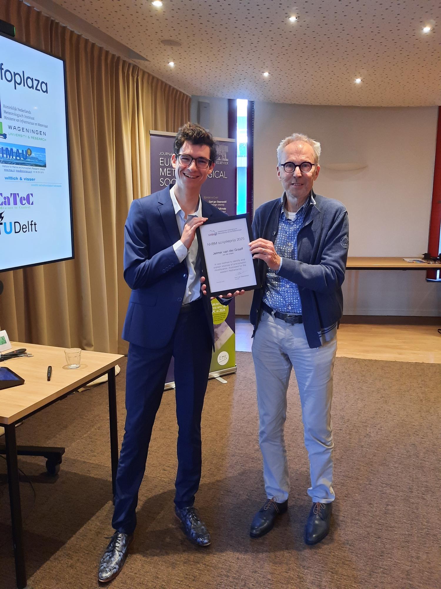 Jelmer van der Graaff wint NVBM MSc thesis award 