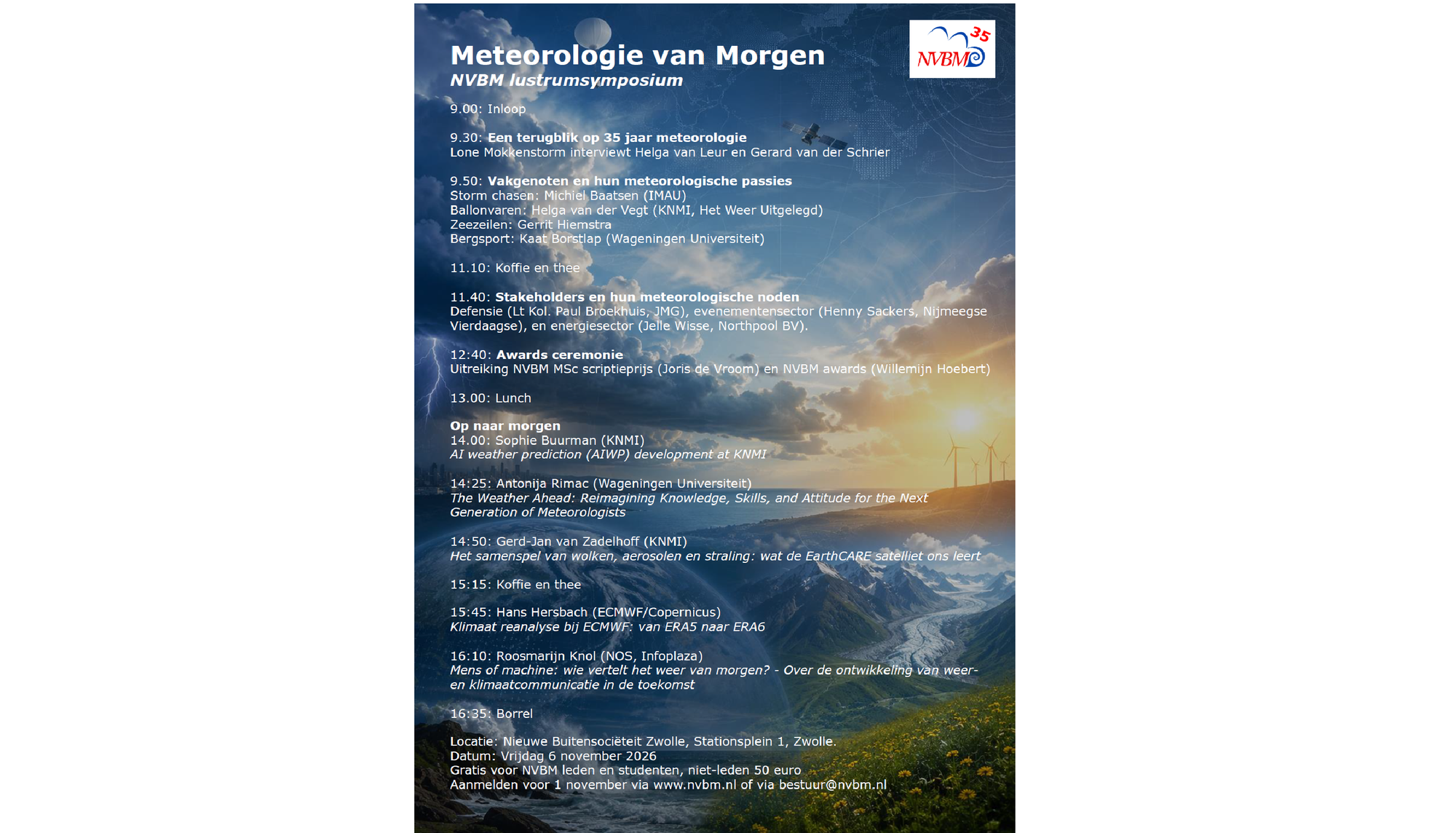 NVBM lustrum symposium Meteorologie van Morgen